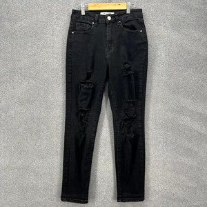 Wax Jean Skinny Jeans Womens Size 0/24 High Rise Distressed Stretch Denim‎